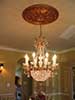 Ceiling medallion and chandalier